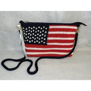 The Sak American Flag Woven Handbag, NWOT Vintage